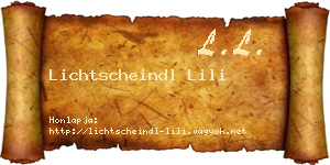 Lichtscheindl Lili névjegykártya